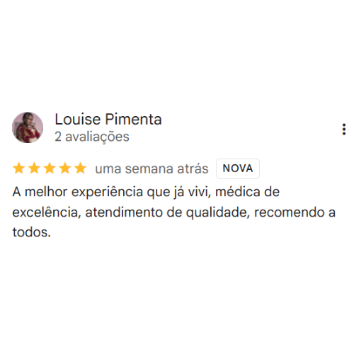 Depoimento Google Dra. Emanuela Pimenta